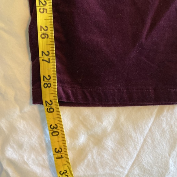 EUC Talbots curvy fit Wine colored Velvet skinny jeans 16W purple? Stretch - Picture 7 of 8